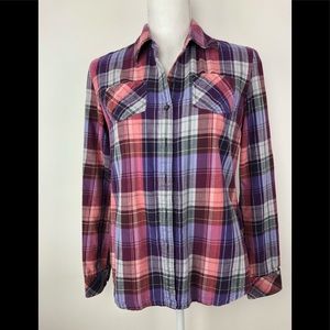 Merrell plaid long sleeve button shirt